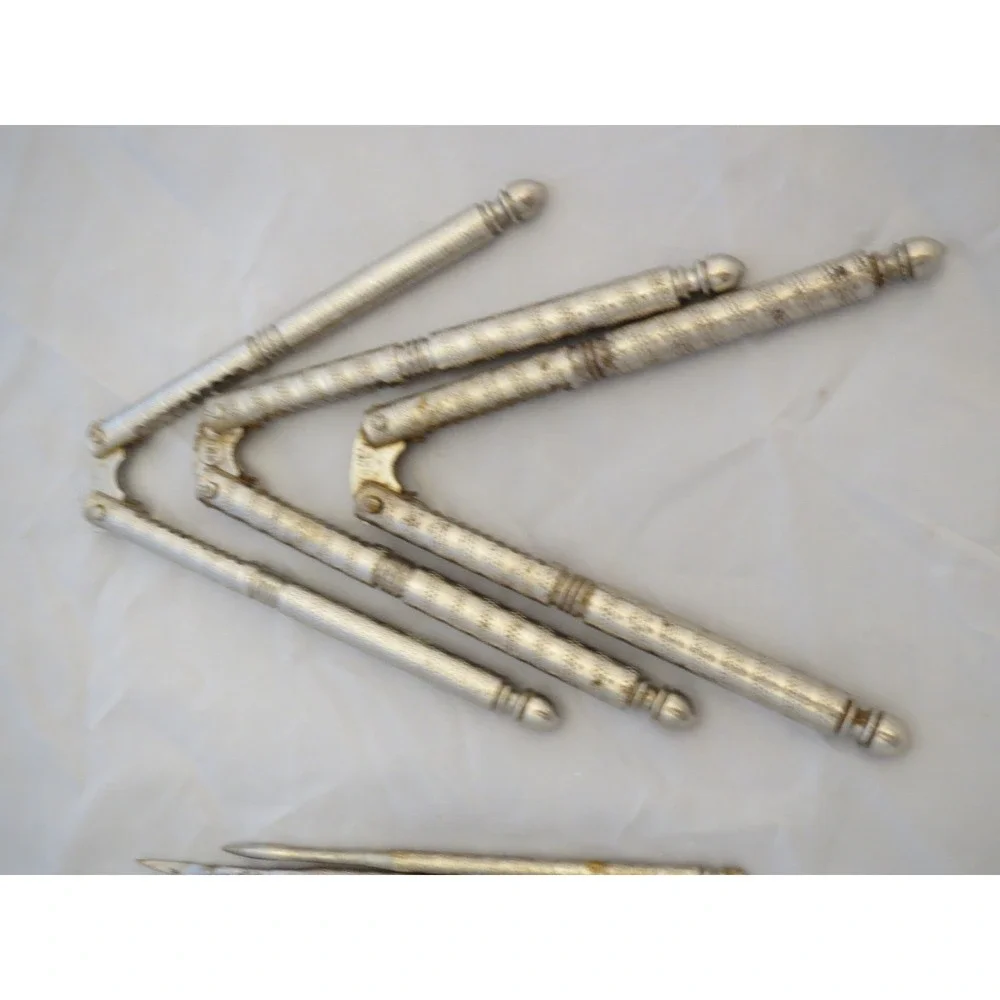 3 Vintage HMO Stainless‎ Steel Crab Leg Nutcracker Nut Crackers and 14 Picks